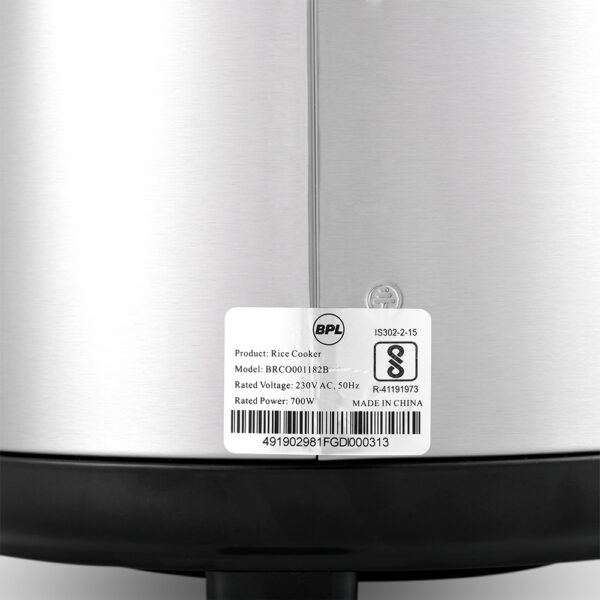 BPL E RiceCooker BRCO001182B - Image 6