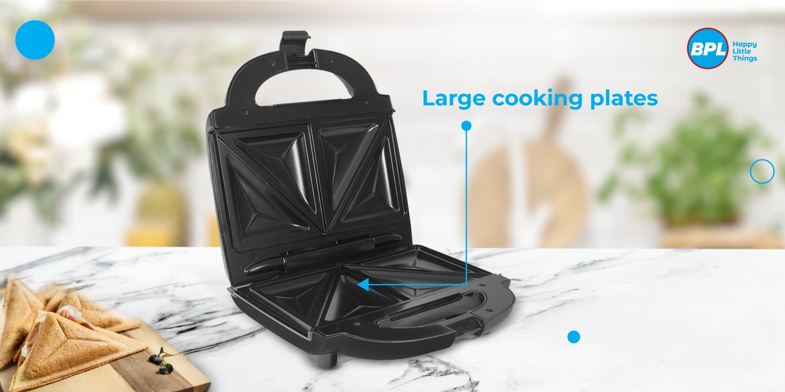 Brand New 2 years warranty BPL Sandwich Maker BSMG0022S - Image 17