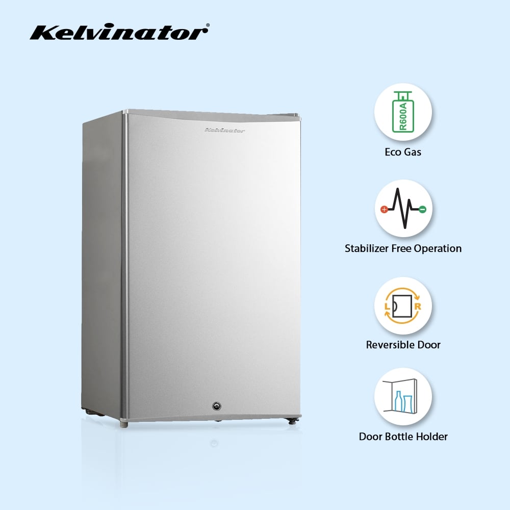 Unbox Kelvinator 95 litres Single Door Refrigerator, Silver Grey KRC-A110SGP - Image 4
