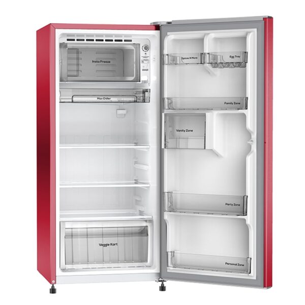 Unbox BPL 193 litres 3 Star Single Door Refrigerator with Even Flow Technology,Maroon Red BRD-2100AVMR-491903161-B - Image 7