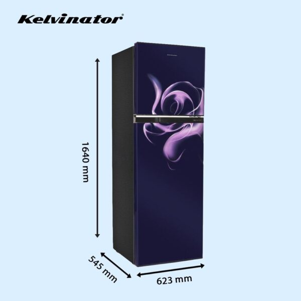 Unbox Kelvinator 272 litres 3 Star Double Door Refrigerator, Dark Blue KRF-B290DBV - Image 4