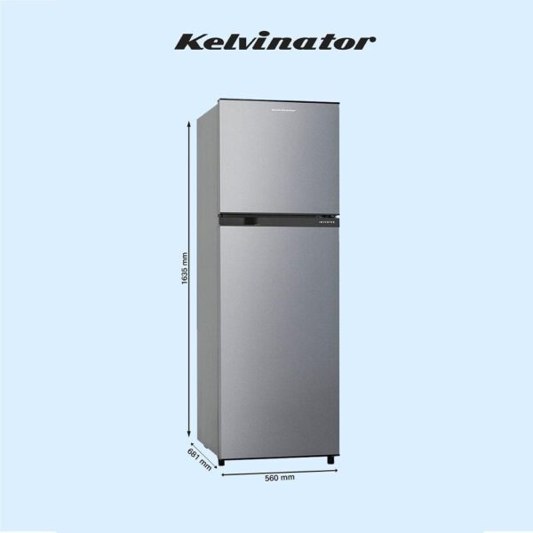 Unbox Kelvinator 275 Litre 2 Star Double Door Convertible Refrigerator, Hairline Silver, KRF-G280RBPHSZ - Image 4