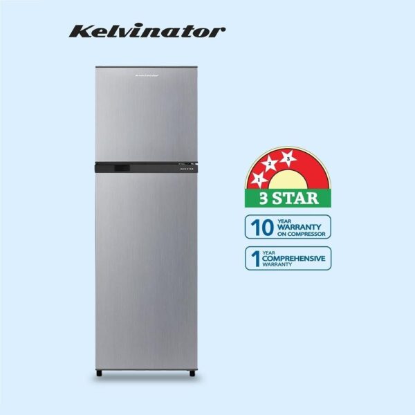 Unbox Kelvinator 275 Litre 2 Star Double Door Convertible Refrigerator, Hairline Silver, KRF-G280RBPHSZ - Image 5