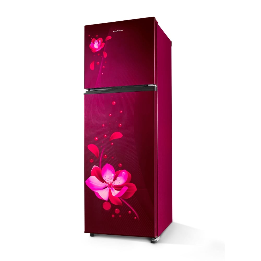 Unbox Kelvinator 275 Litre 2 Star Double Door Convertible Refrigerator, Mangolia Maroon Floral, KRF-G280RBVMMZ - Image 9